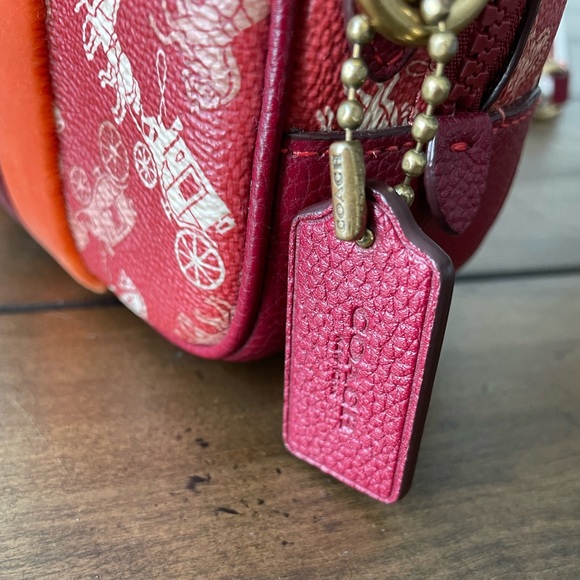 Lunar New Year Camera Bag 16 with Horse And Carriage Print and Varsity Stripe. - Picture 10 of 16